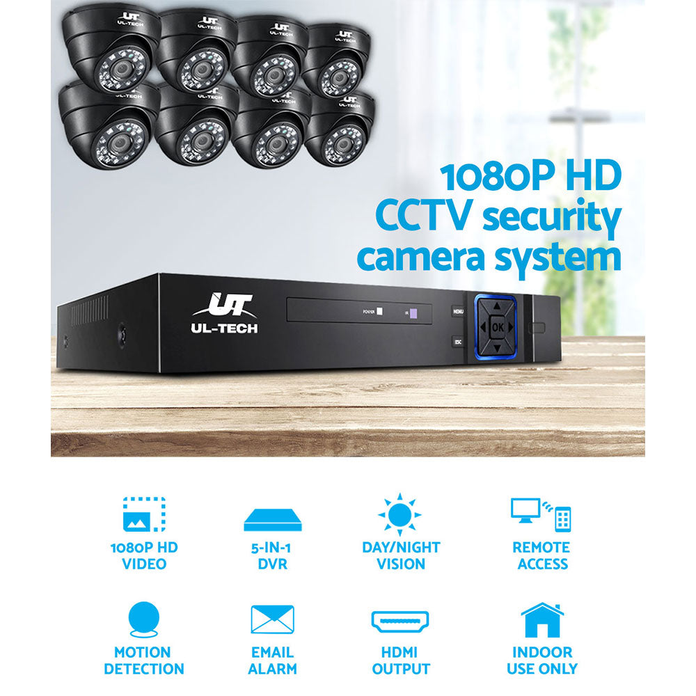 UL-tech 1080P CCTV Security Camera 8CH Dome DVR-3