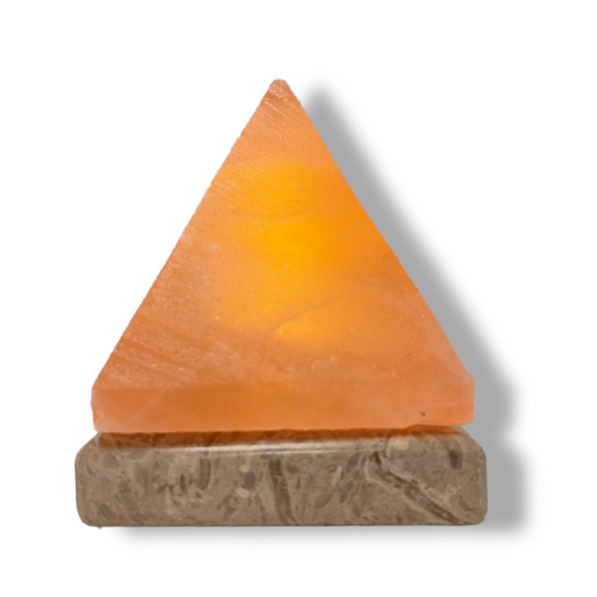 USB Colour Changing Salt Himalayan Lamp - Pyramid Shape Pink Rock LED Light-9