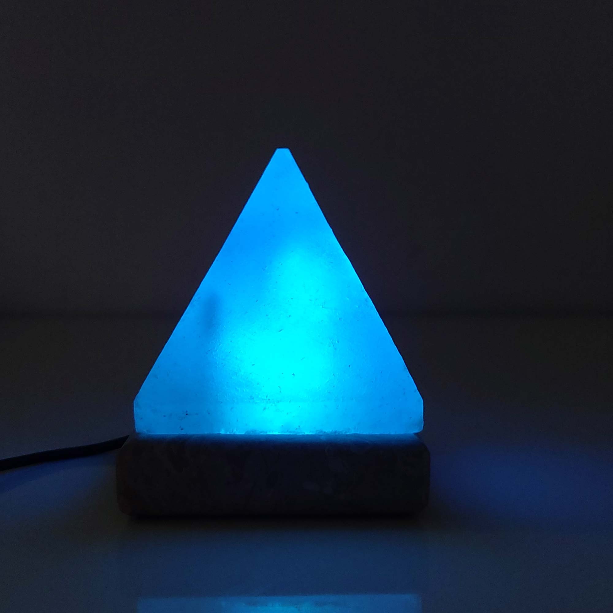 USB Colour Changing Salt Himalayan Lamp - Pyramid Shape Pink Rock LED Light-6