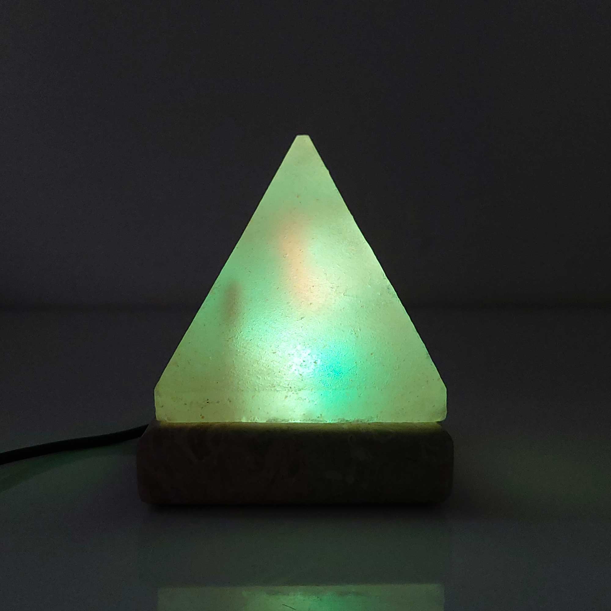 USB Colour Changing Salt Himalayan Lamp - Pyramid Shape Pink Rock LED Light-7