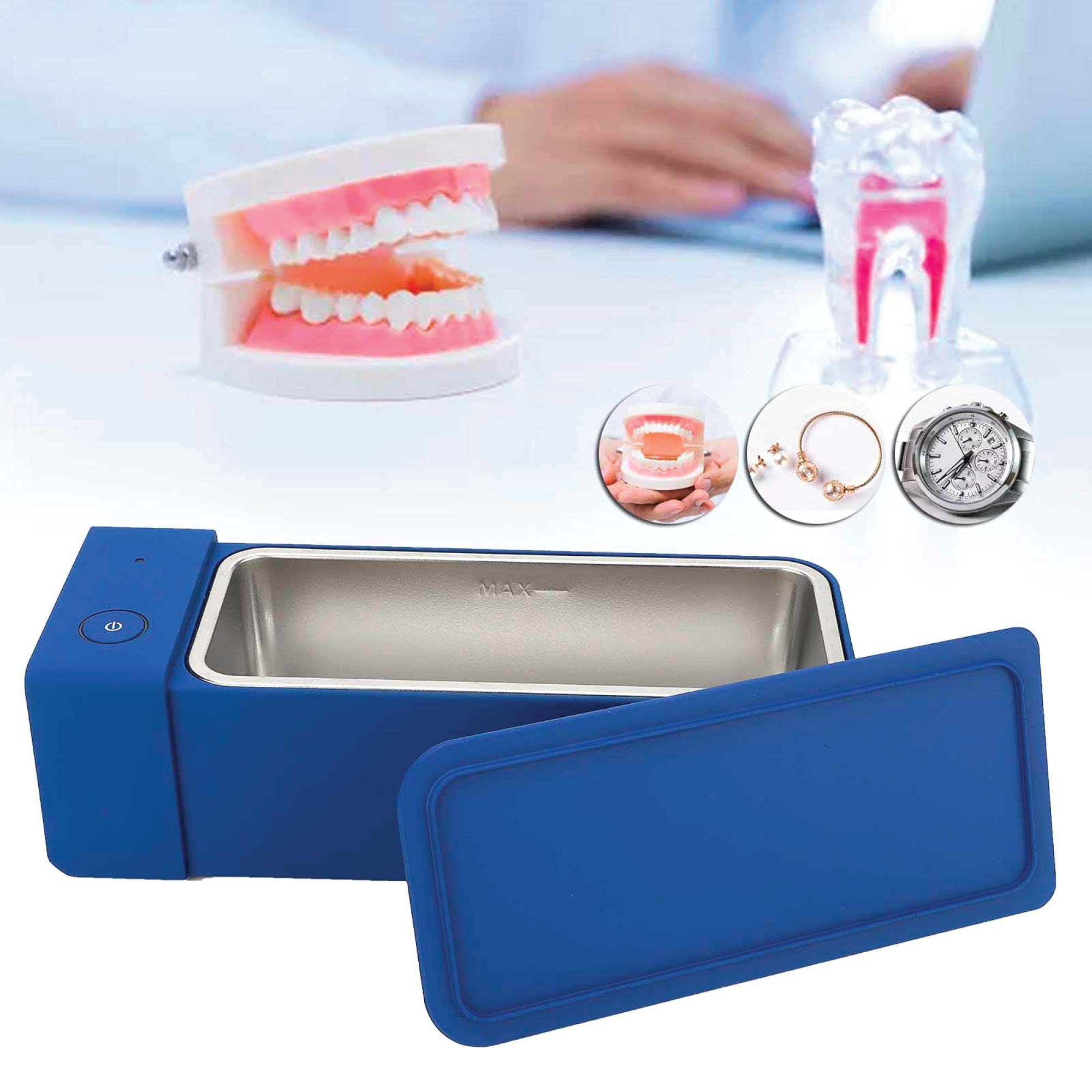 Ultrasonic Jewellery Cleaner 600ml - Portable Mini Personal Sonic Bath-11