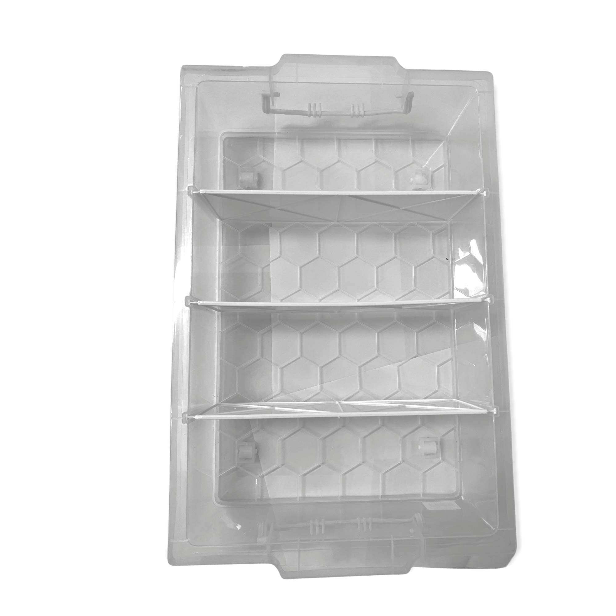 Under Bed 4 Compartment Storer with Wheels 19L Container Tub Storage Unit-2
