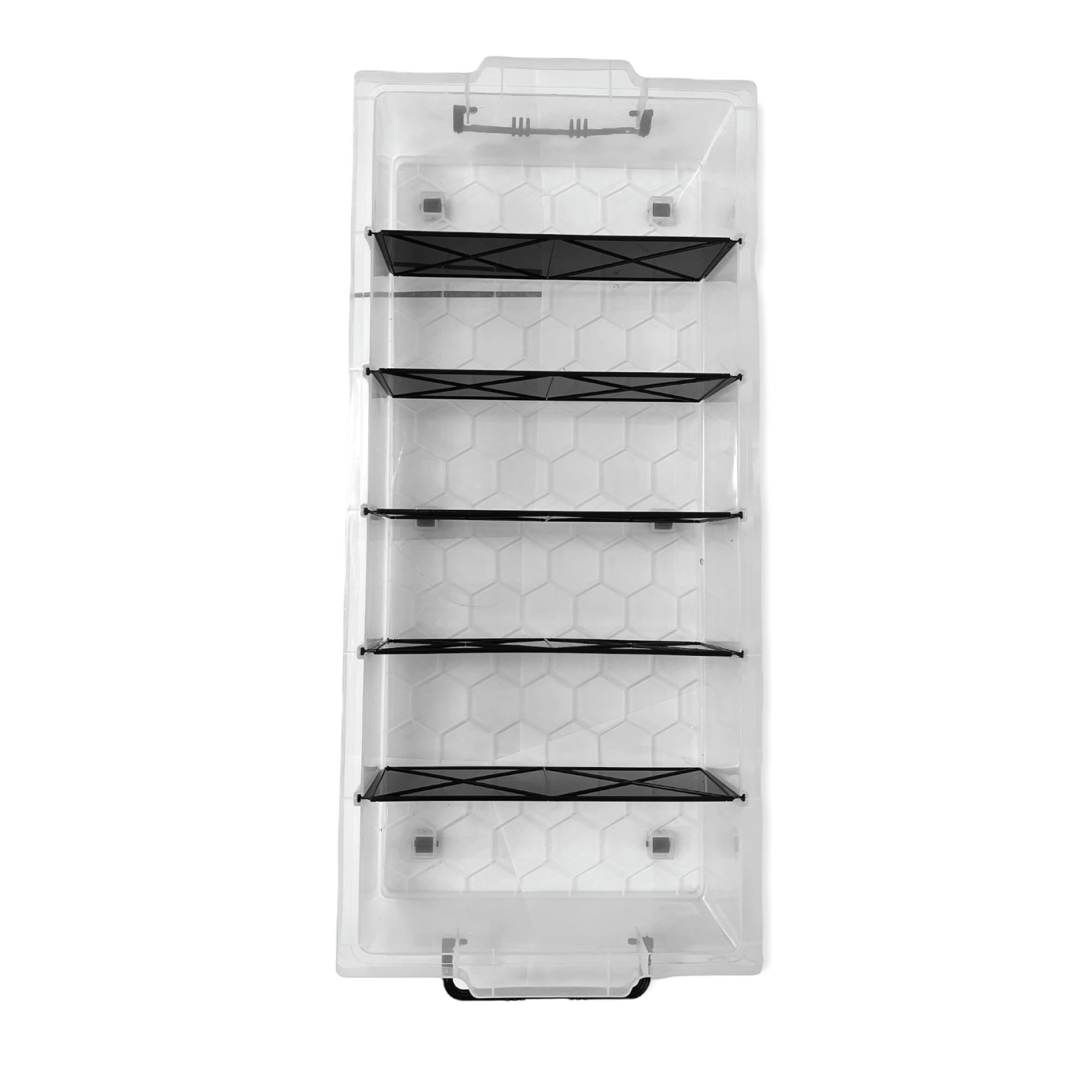 Under Bed 6 Compartment Storer with Wheels 27L Container Tub Storage Unit-4