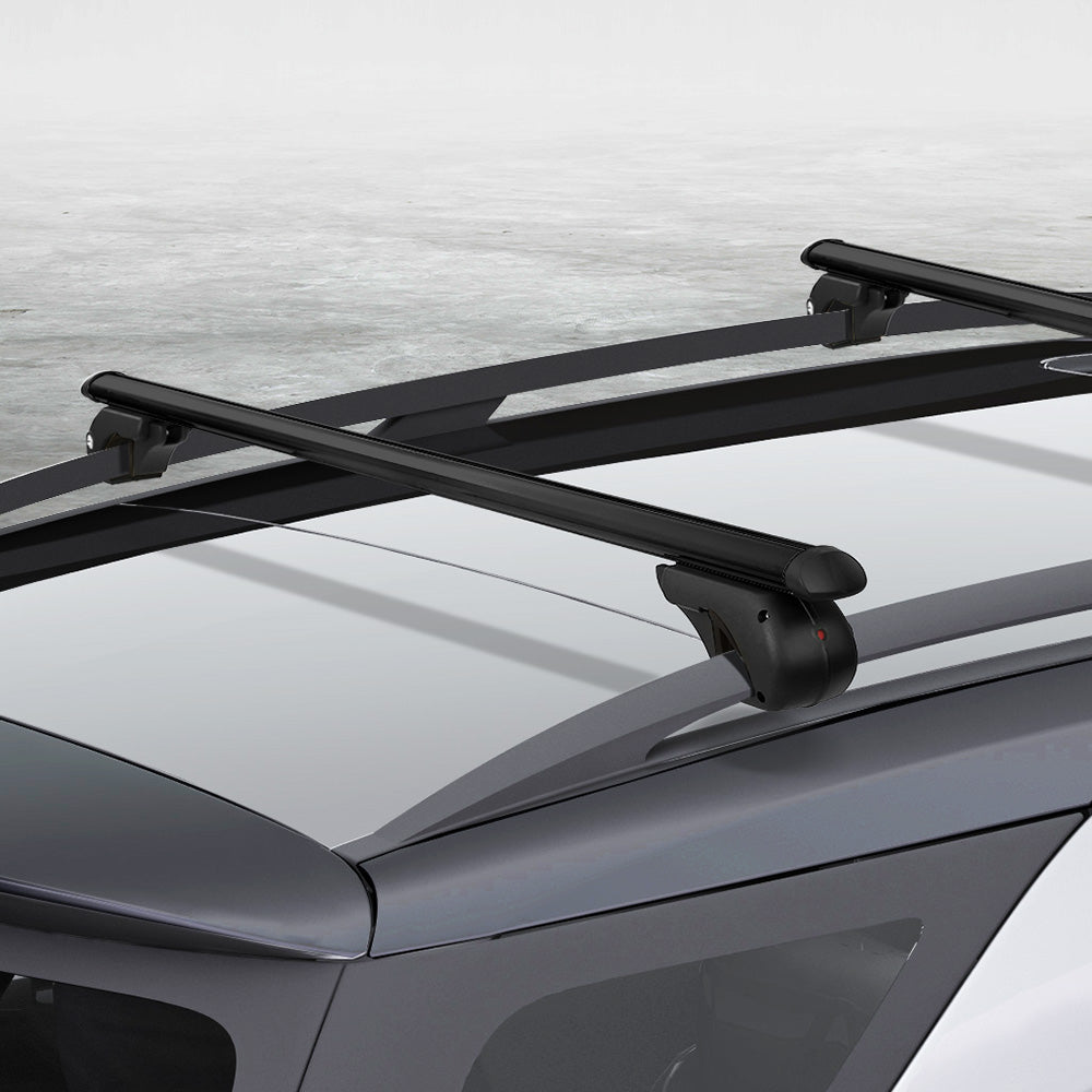 Universal Car Roof Rack 1080mm Cross Bars Aluminium Black Adjustable Car 90kgs load Carrier-6