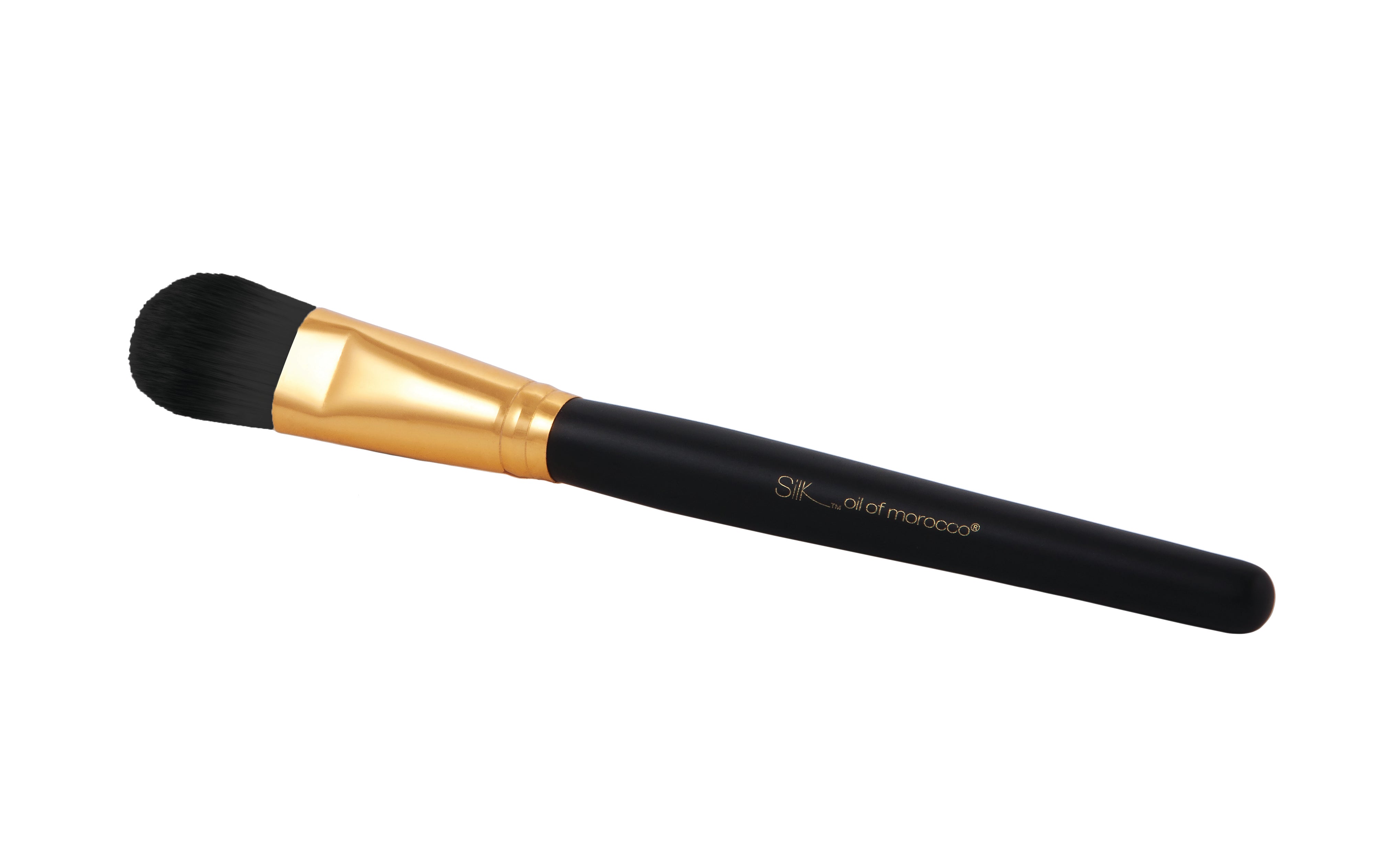 Vegan Foundation Brush - BLACK & GOLD - Black Tip-1