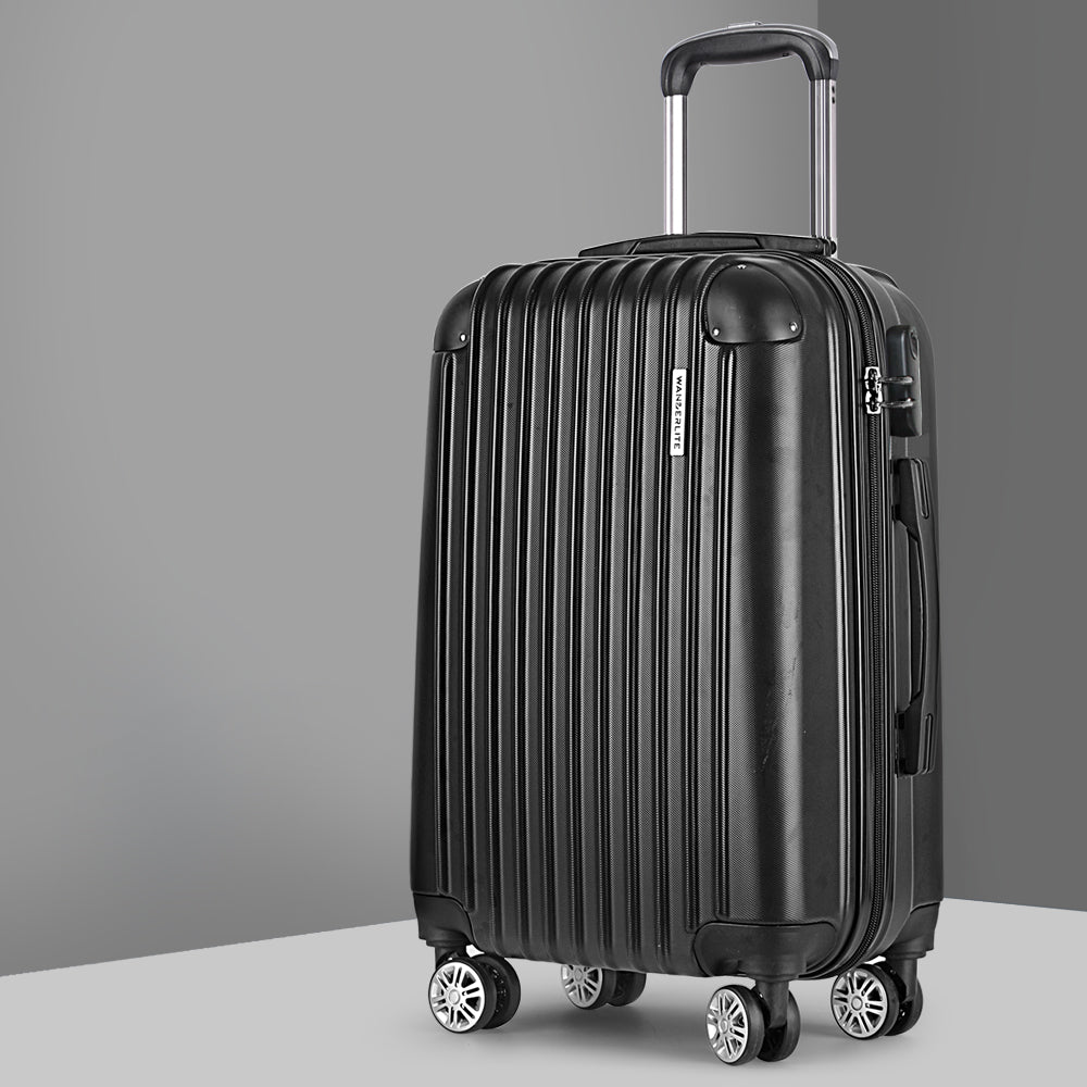 Wanderlite 24" Luggage Trolley Travel Suitcase Set Hard Case Shell Lightweight-6
