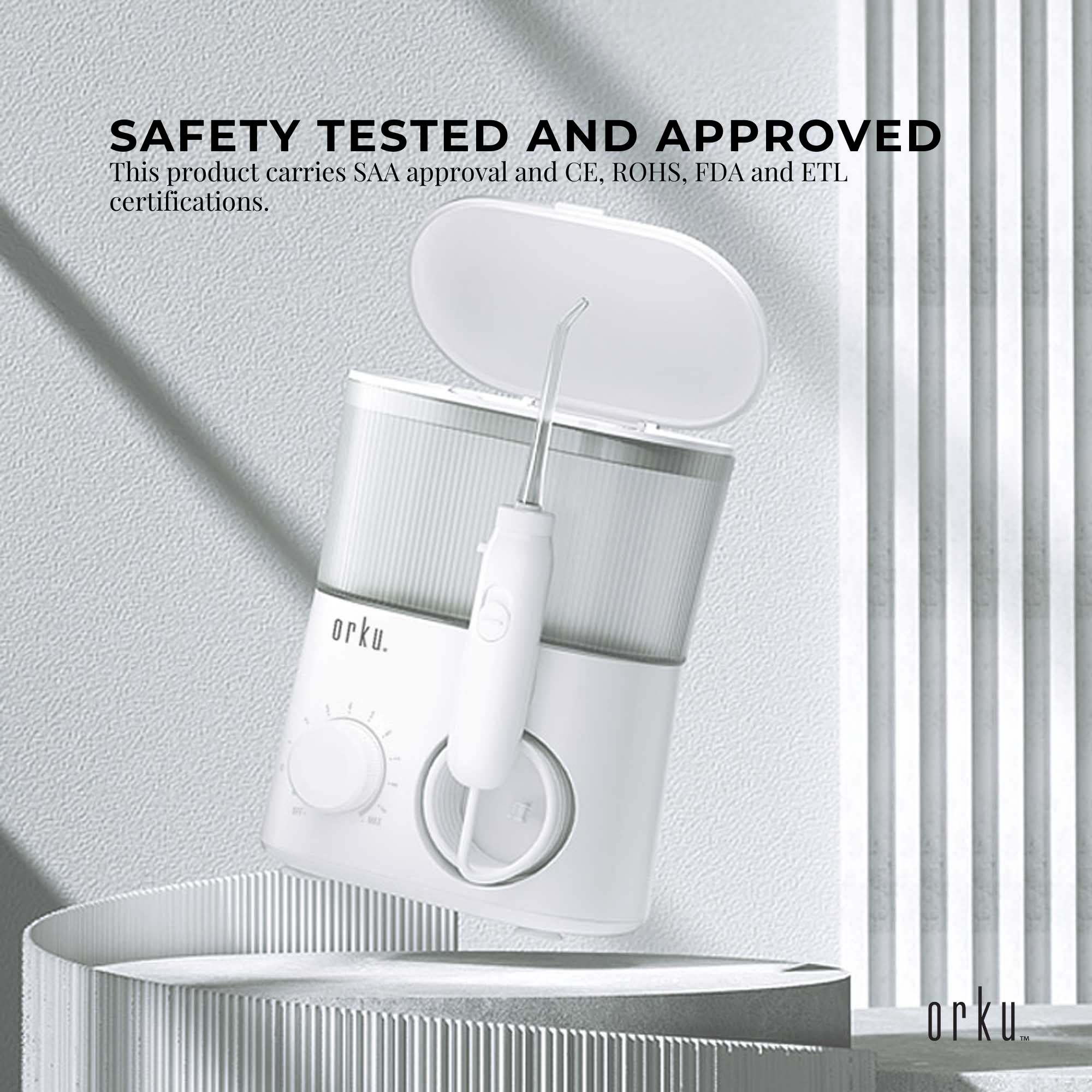 Water Jet Dental Flosser 600ml White - Electric Oral Pressure Tooth Irrigator-5