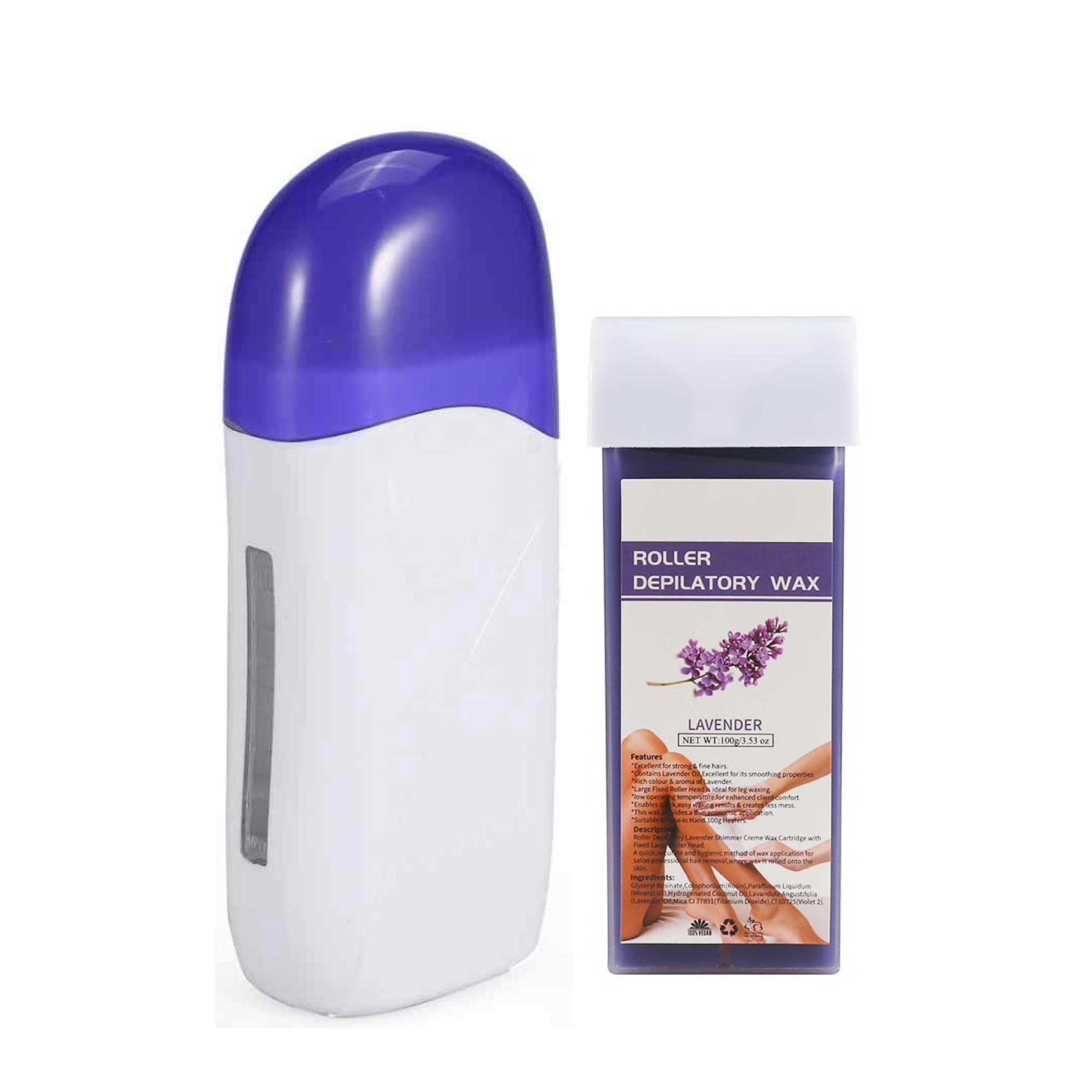 Wax Roll On Heater Warmer + Waxing Cartridge - Salon Hair Removal-6