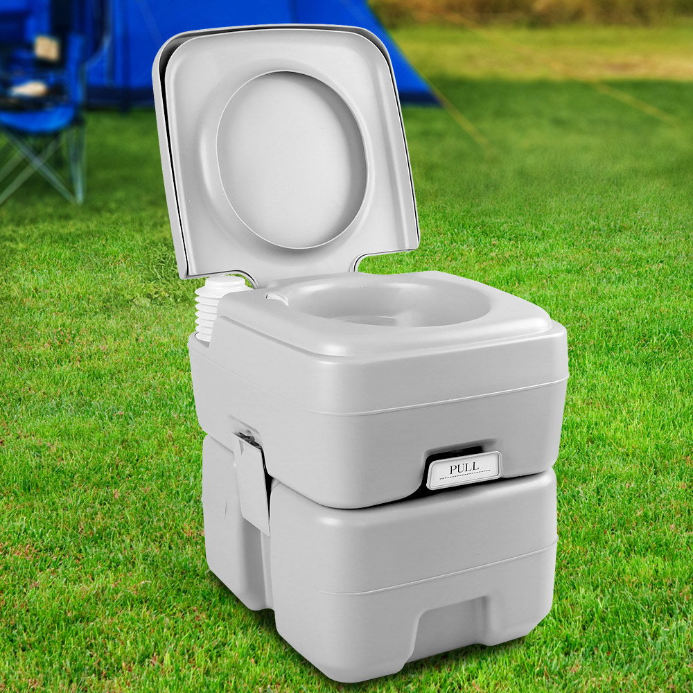 Weisshorn 20L Portable Outdoor Camping Toilet - Grey-6