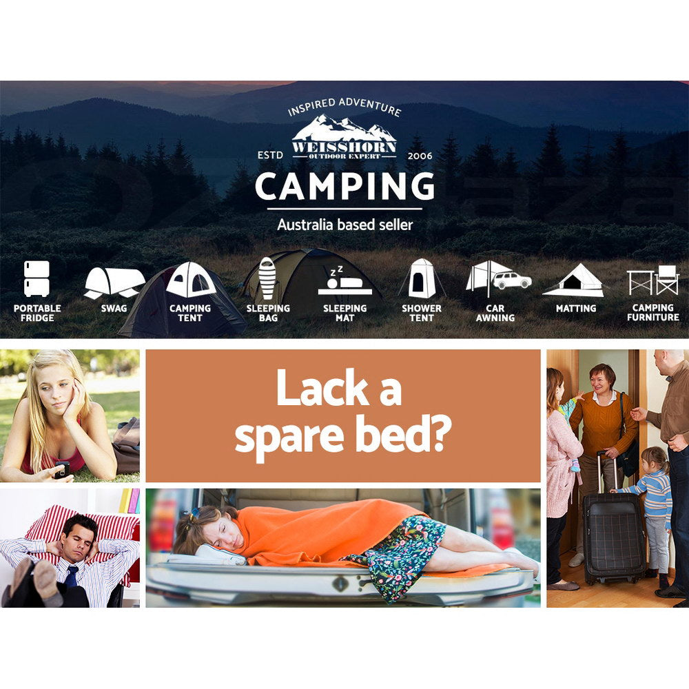 Weisshorn Double Size Self Inflating Mattress Mat 10CM Thick   Coffee-3