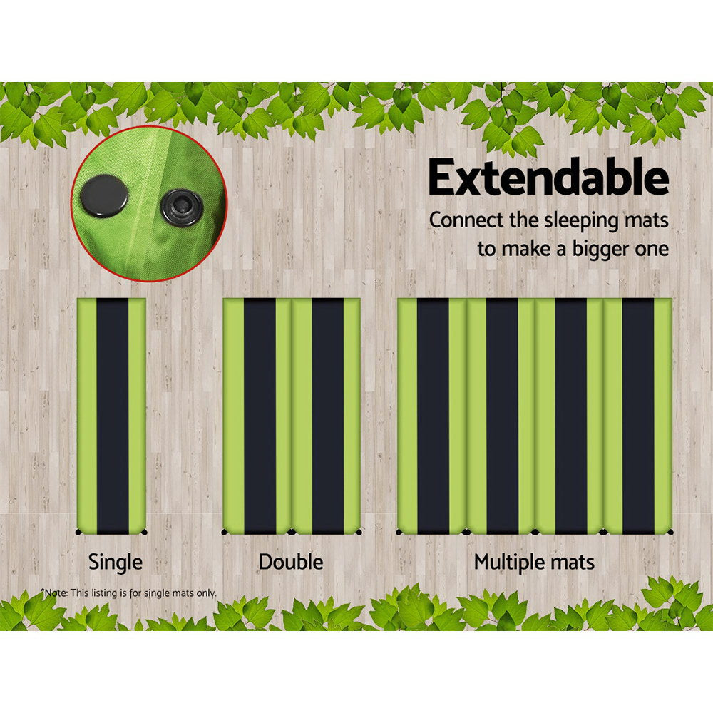 Weisshorn Self Inflating Mattress Camping Sleeping Mat Air Bed Pad Single Green-3