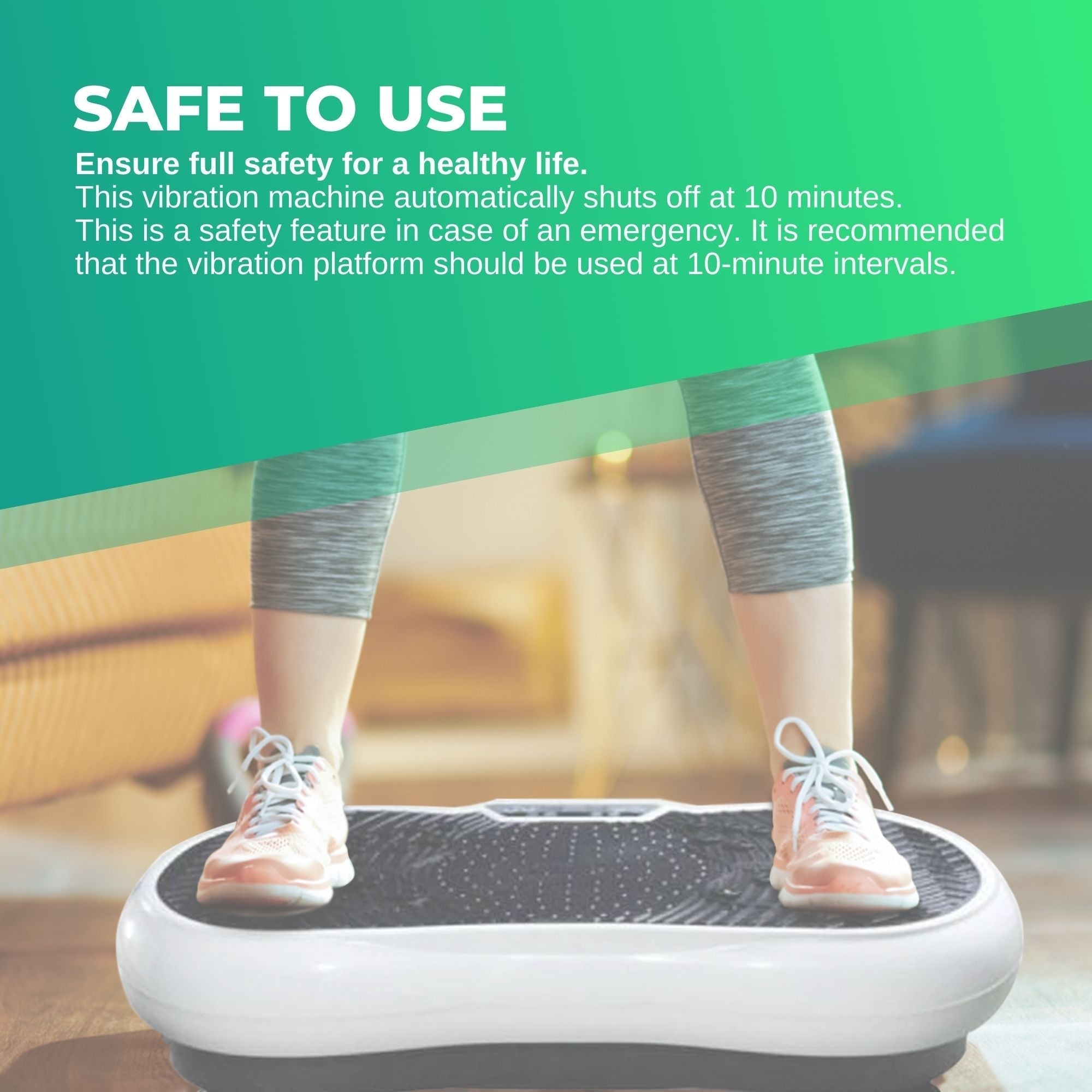 White Vibration Machine Platform - Exercise Vibrating Plate - Whole Body Workout-2