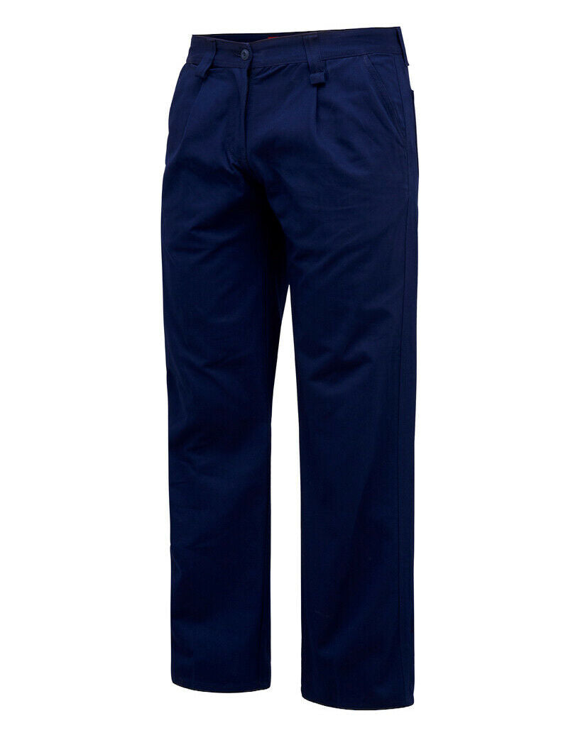 Womens Hard Yakka Drill Pant Pants Tradie Trade Navy Ladies Pockets Construction-2