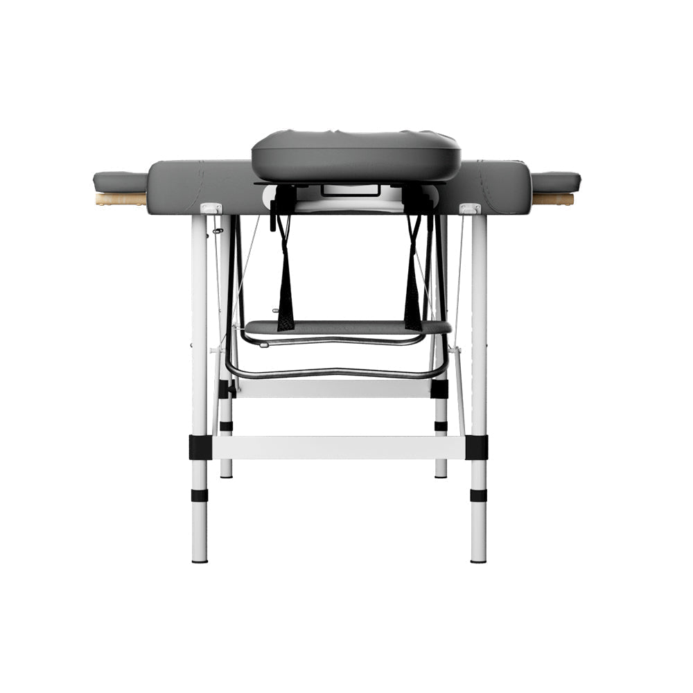 Zenses Massage Table Portable Aluminium 2 Fold Massages Bed Beauty Therapy 55cm-3