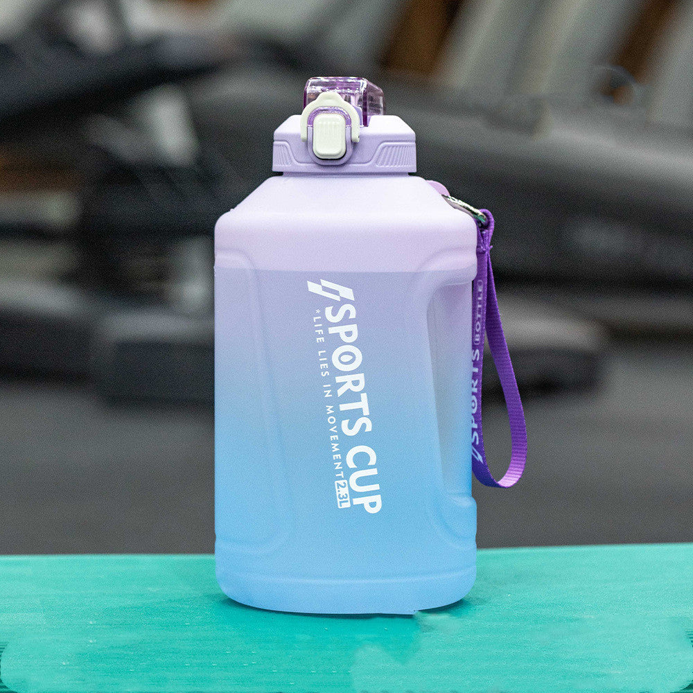 Extra Large Capacity Cup With Straw Fitness Sports Water Bottle Fitness Big Bottles