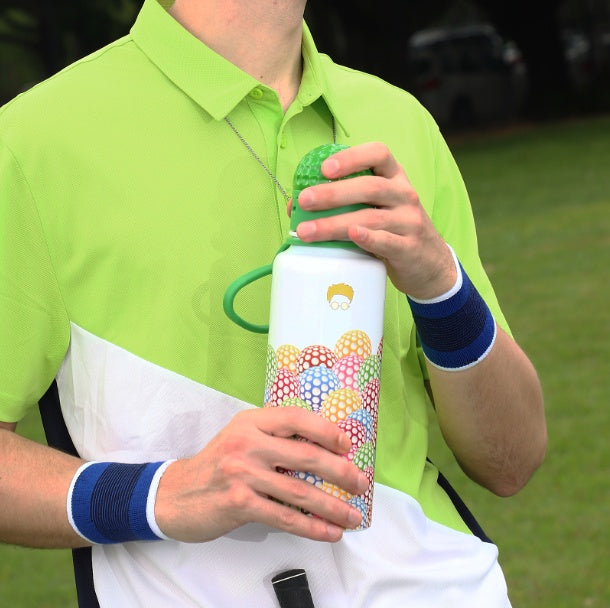 Hydrate Factory Soccer Water Bottle With Straw And Strap For Soccer Lovers