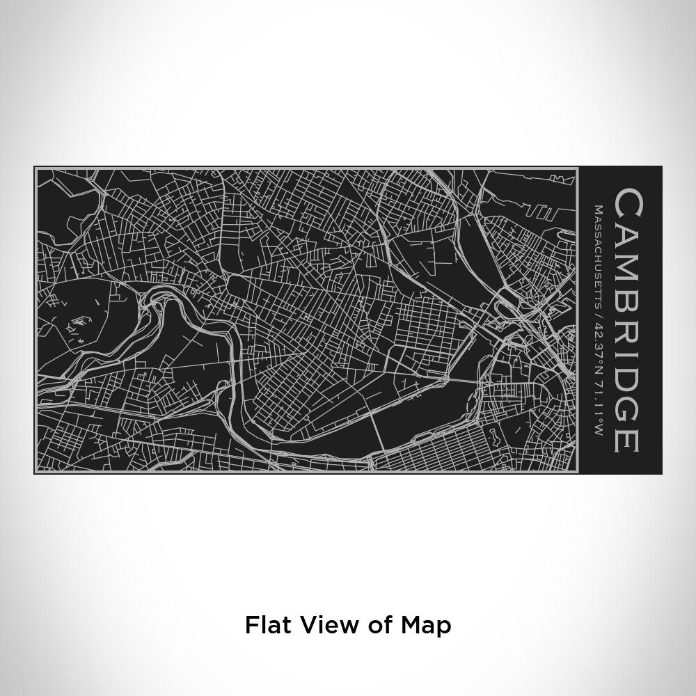 Cambridge - Massachusetts Map Insulated Bottle in Matte Black