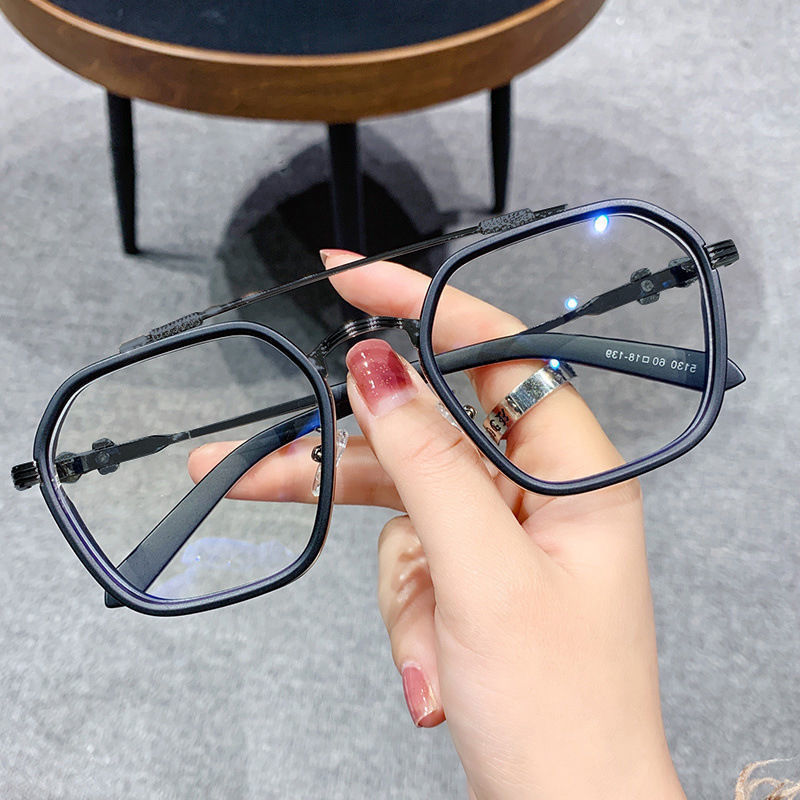 Retro Anti-blue Light Double Beam Optical Glasses