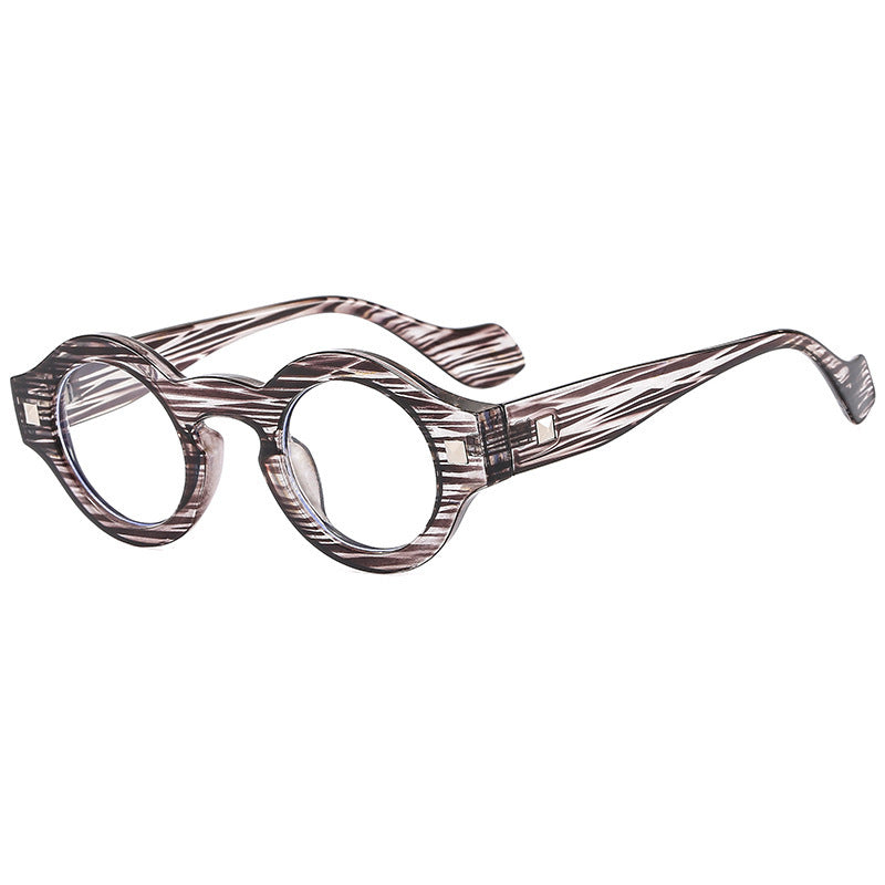 Retro Hawksbill Color Small Round Rim Glasses