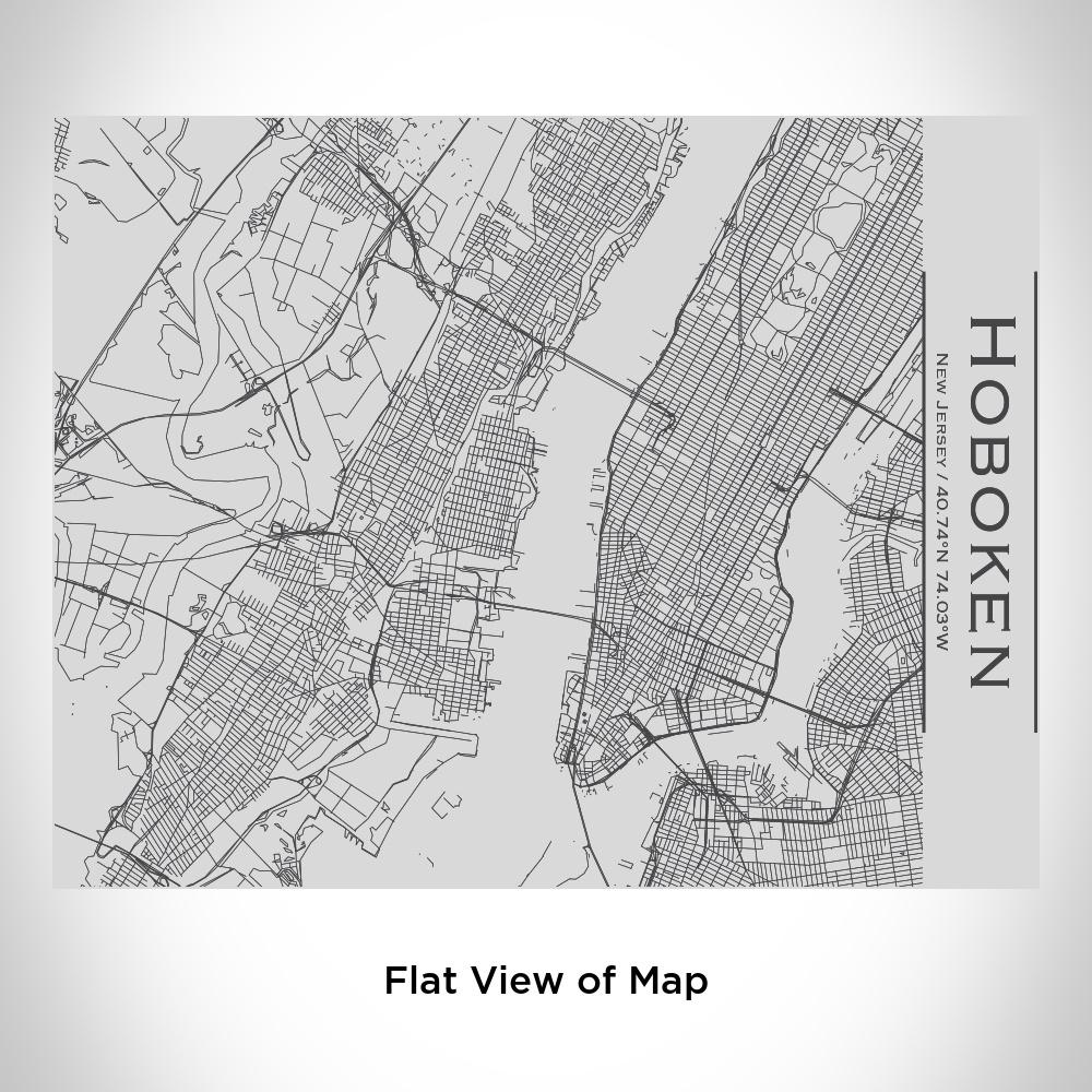 Hoboken - New Jersey Map Bottle with Bamboo Top