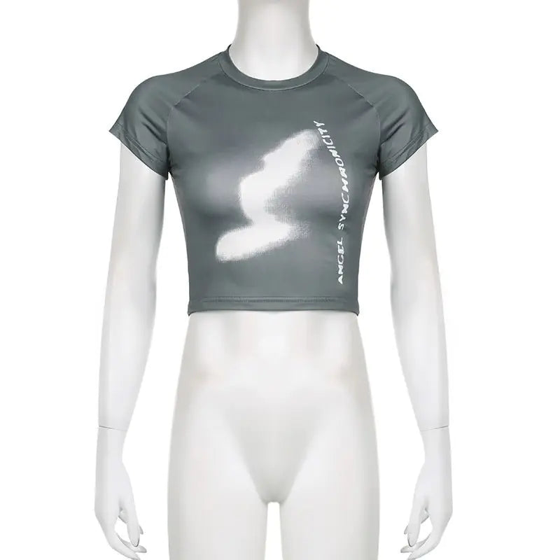 Angel Glow Graphic Cropped Tee