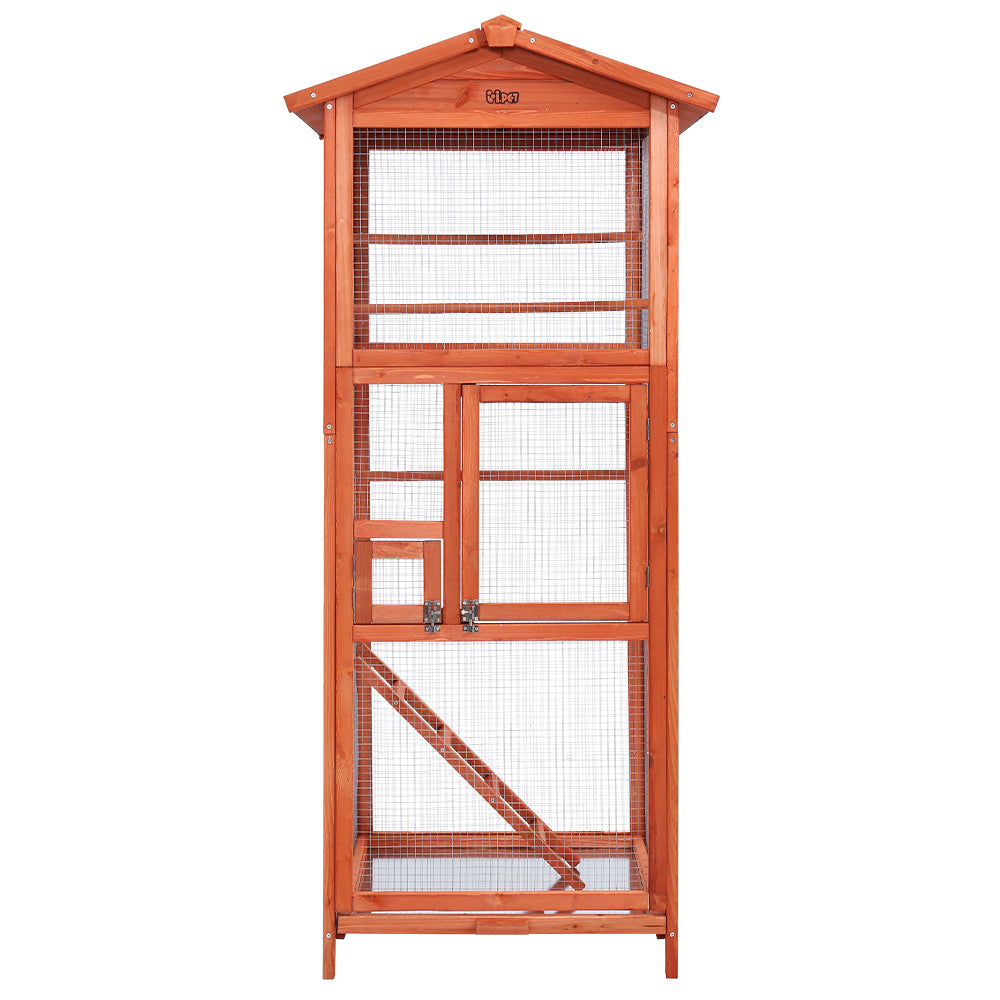 i.Pet Bird Cage Wooden Pet Cages Aviary Large Carrier Travel Canary Cockatoo Parrot XL-2