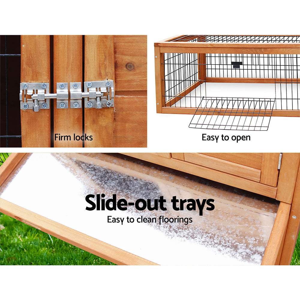i.Pet Rabbit Hutch Chicken Coop 155cm Tall Wooden Pet Hutch-4