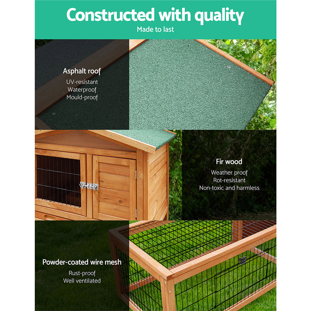 i.Pet Rabbit Hutch Chicken Coop 155cm Tall Wooden Pet Hutch-5