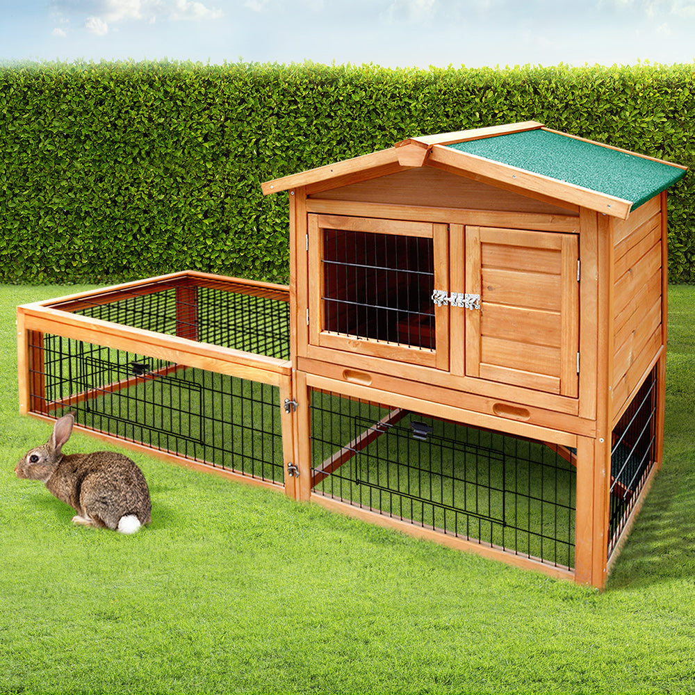 i.Pet Rabbit Hutch Chicken Coop 155cm Tall Wooden Pet Hutch-7