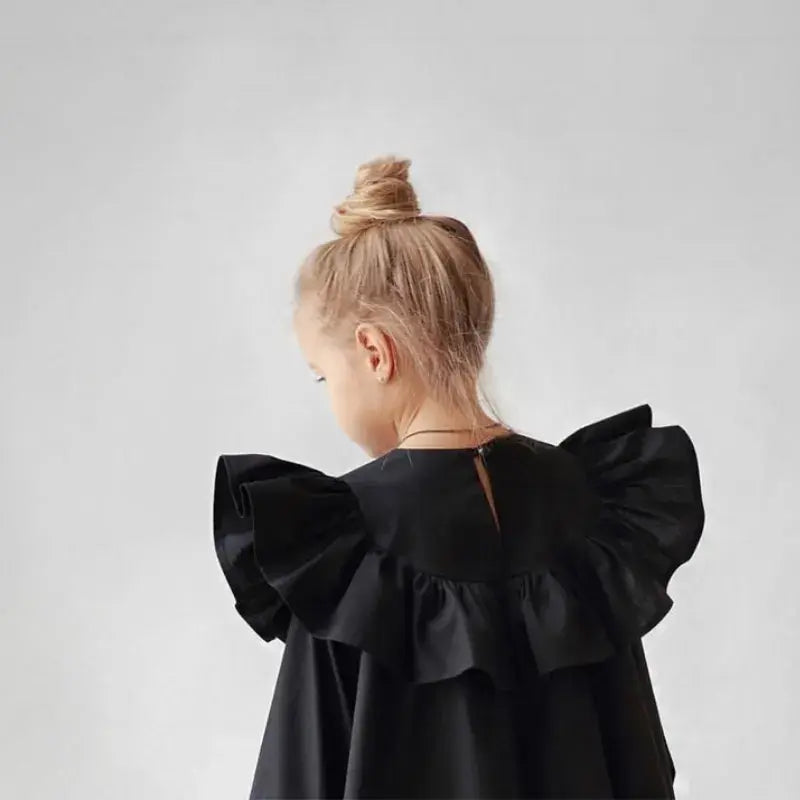 Baby Girl Cotton Ruffle Long Sleeve Dress