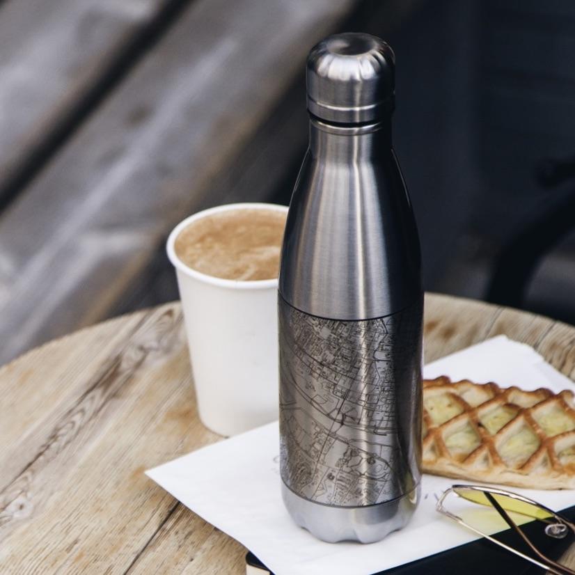 Santa Monica - California Map Insulated Bottle