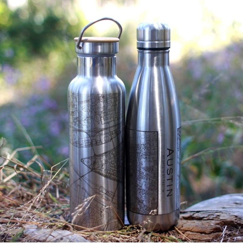 Santa Monica - California Map Insulated Bottle
