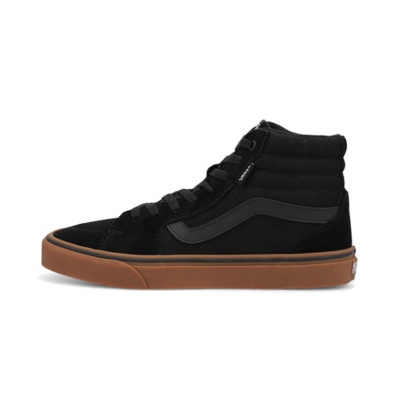 Mens Vans Filmore Hi Black/Gum Hi Top Lace Up Shoes-6