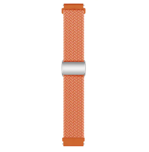 Orange Braided Nylon Watch Band