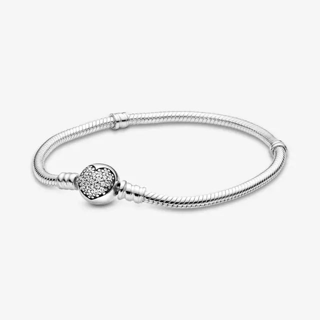 925 Sterling Silver Charm Bead Bracelet