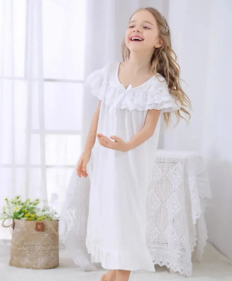 Girls Short Sleeve Pajama Dress