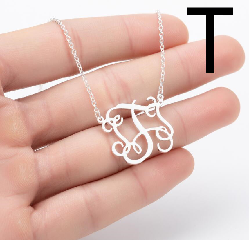 Letter Pendant British Stainless Steel Clavicle Chain