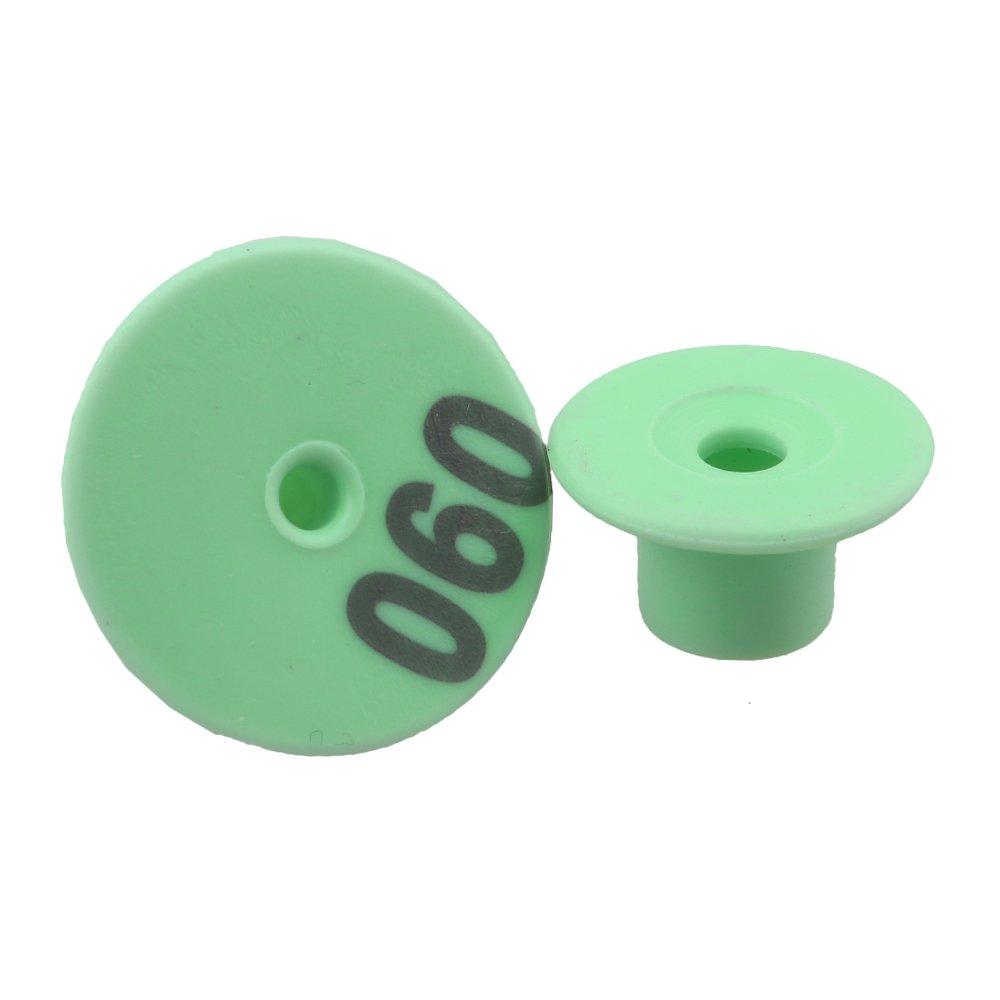1-100 Cattle Number Ear Tags Set - Round Green Pig Sheep Goat Livestock Label-1