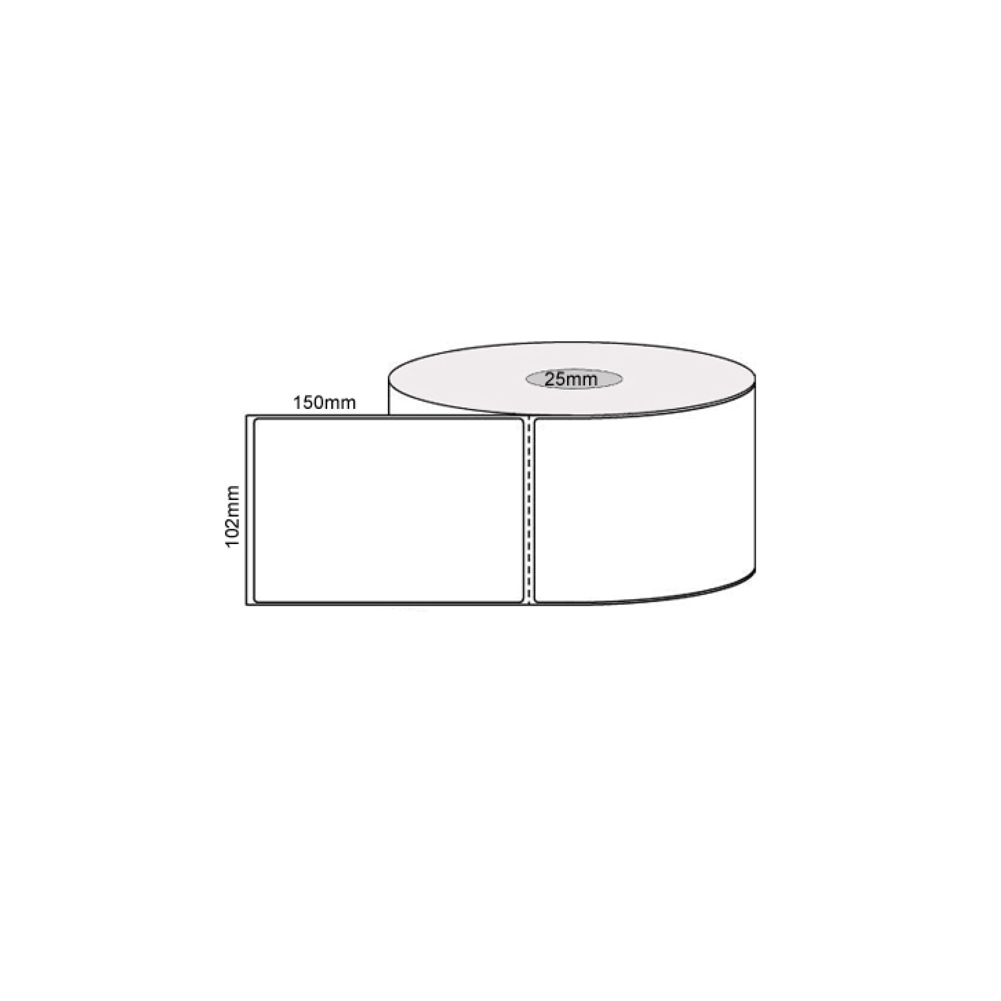 1 Roll x 400 Label Stickers 102x150mm - Direct Thermal White Shipping Labels-2