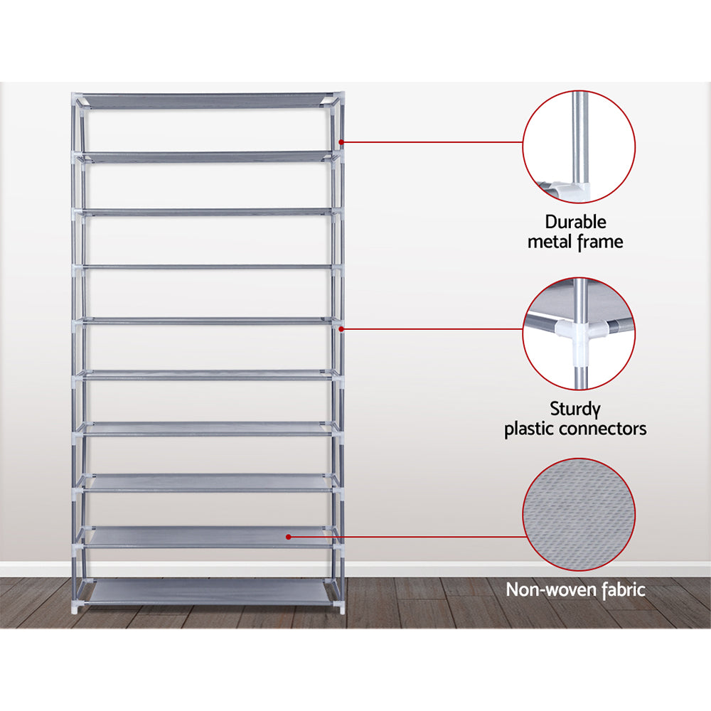 10 Tier Stackable Shoe Rack-5