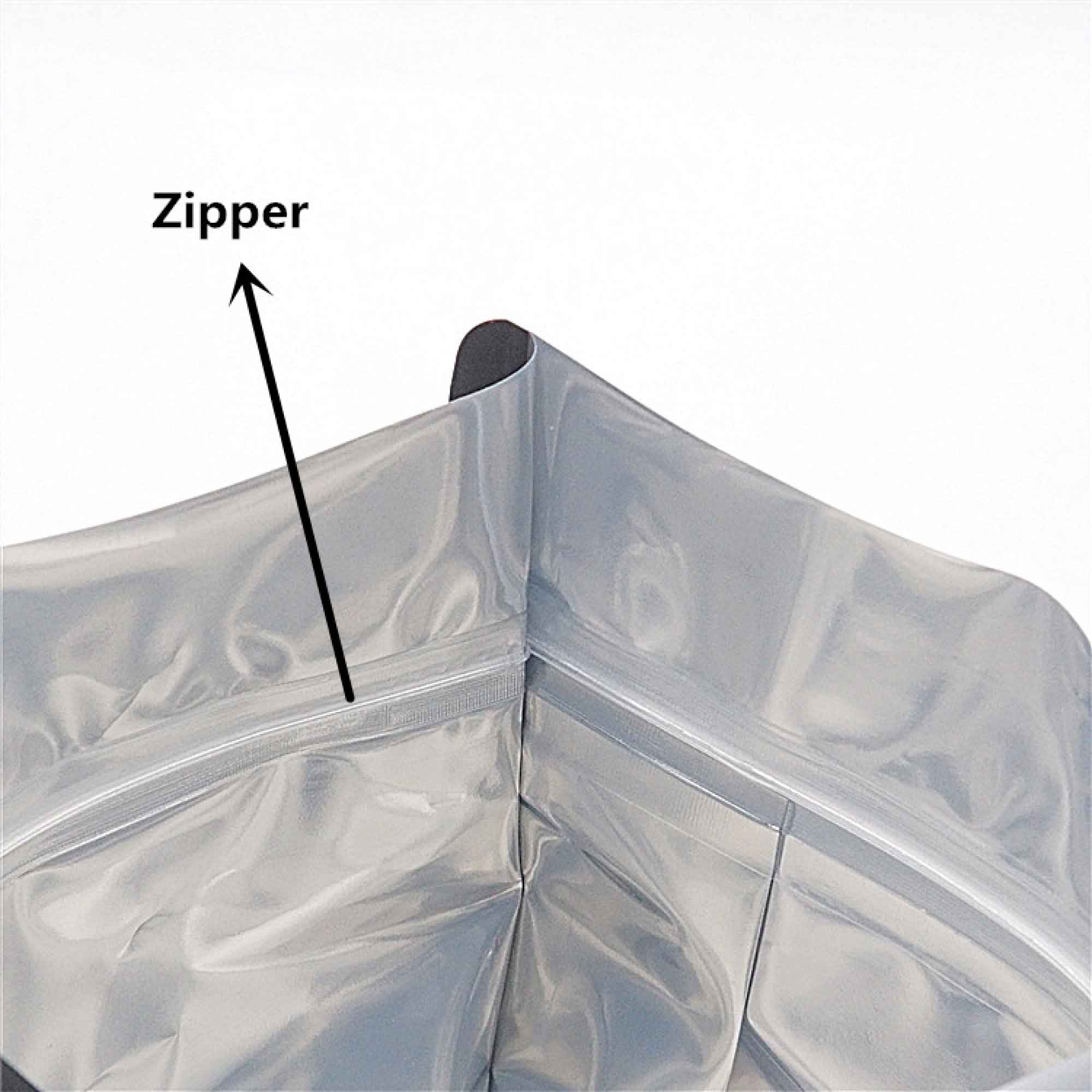 100 Resealable Mylar Stand Up Bags 28.5x19cm - Black Food Packaging Zip Pouch-3