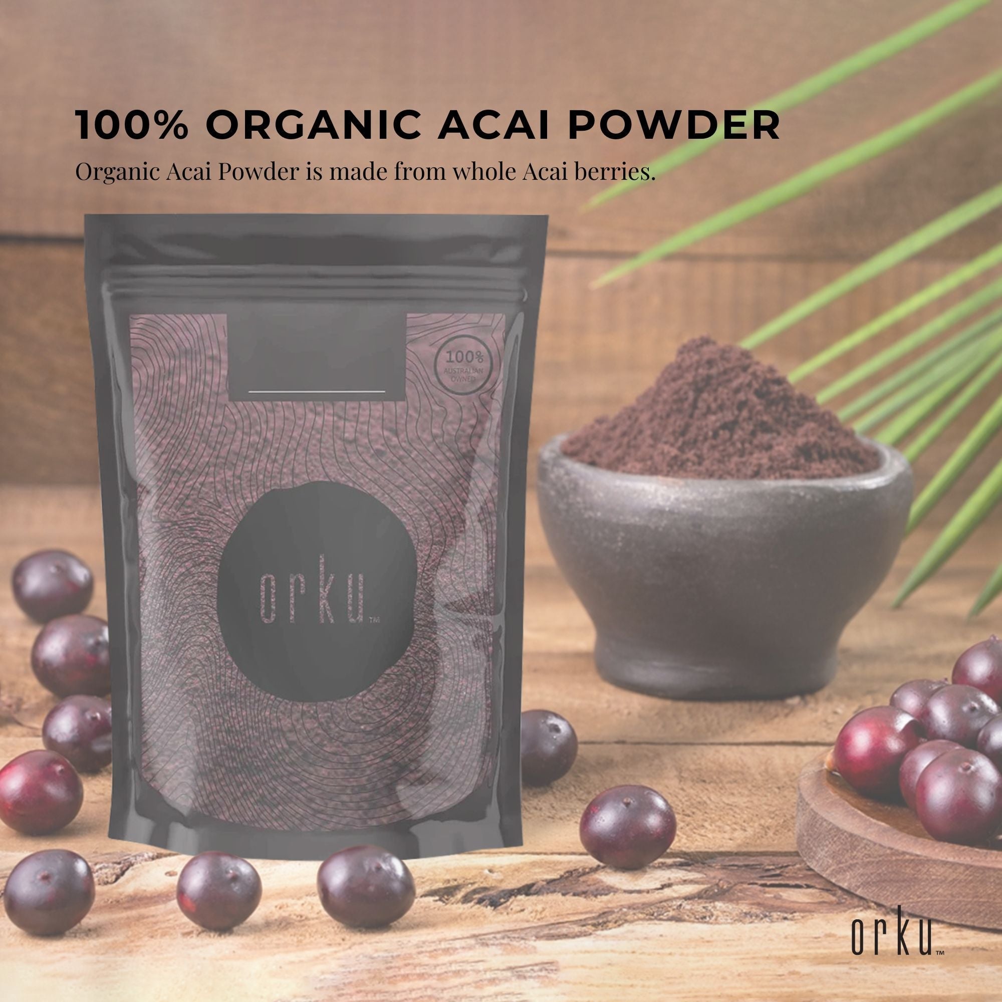 100g Acai Powder 100% Organic - Pure Superfood Amazon Berries-2
