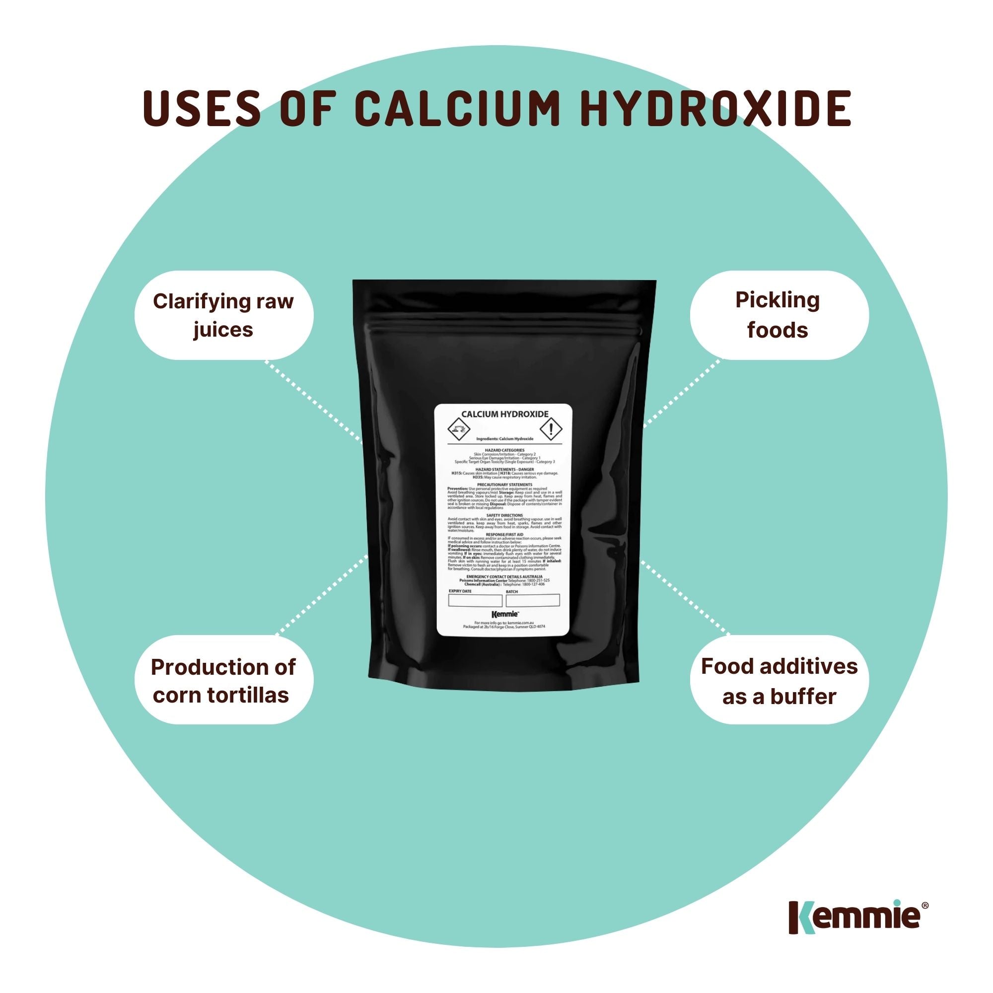 100g Food Grade Calcium Hydroxide Powder - FCC Hydrated Slaked Pickling Lime-6