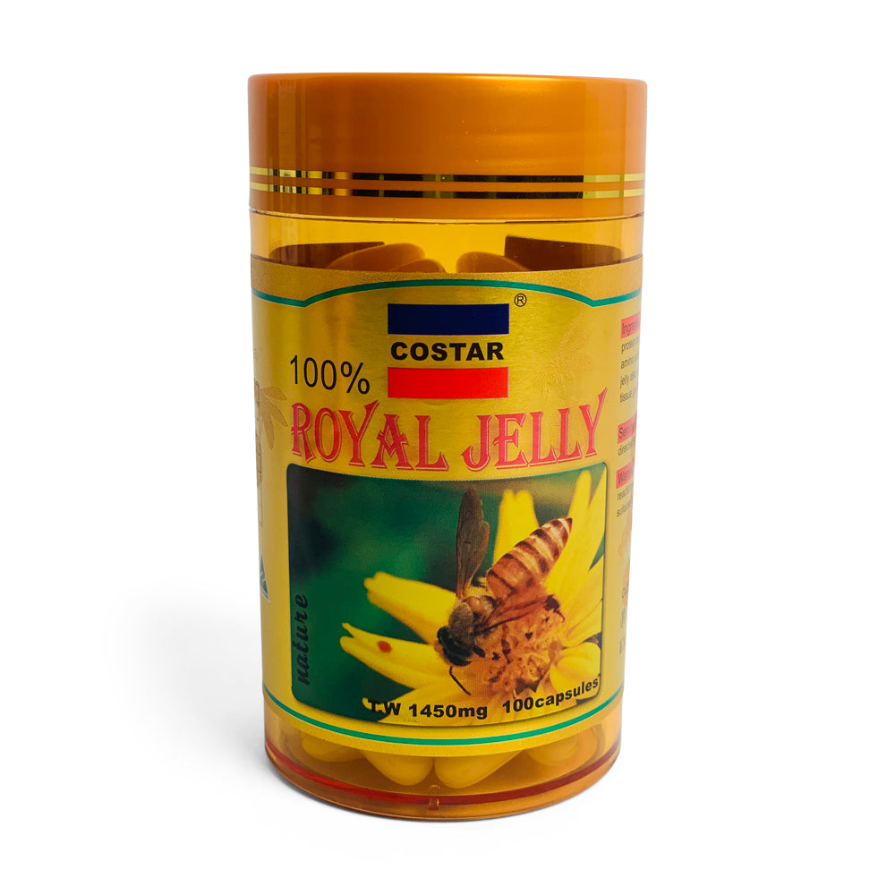 100x 1450mg Royal Bee Jelly Capsules Costar 100% Pure Skin Supplement-0