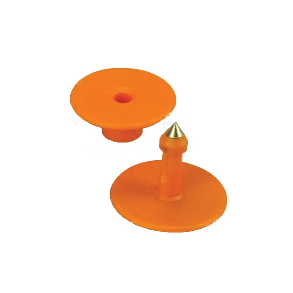 100x Cattle Ear Tags Set - Round Orange Blank Pig Sheep Goat Cow Livestock Label-0