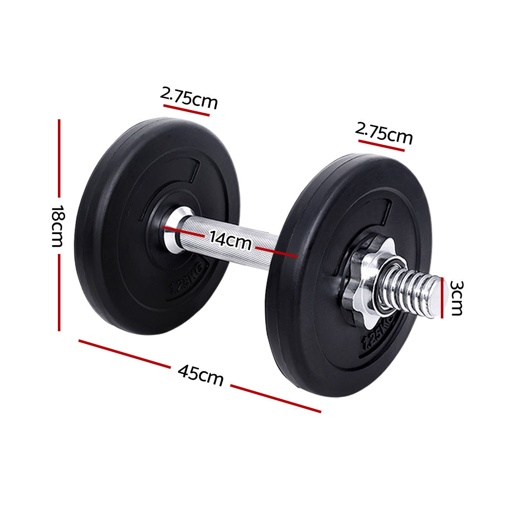 10KG Dumbbells Dumbbell Set Weight Training Plates Home Gym Fitness Exercise-1