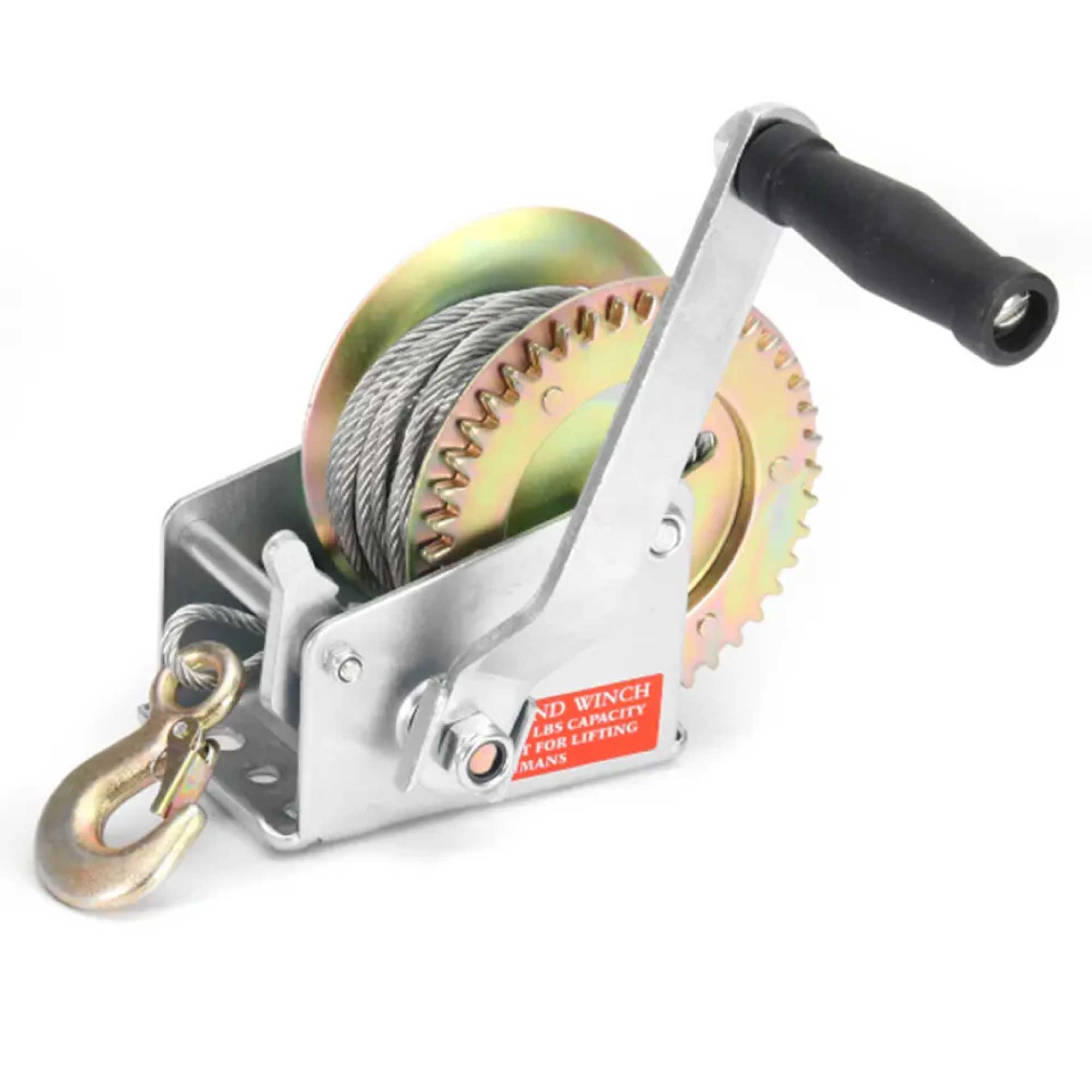 1200lb Manual Hand Winch Steel Wire - Boat Jet Ski Marine Trailer Crank 500KG-0