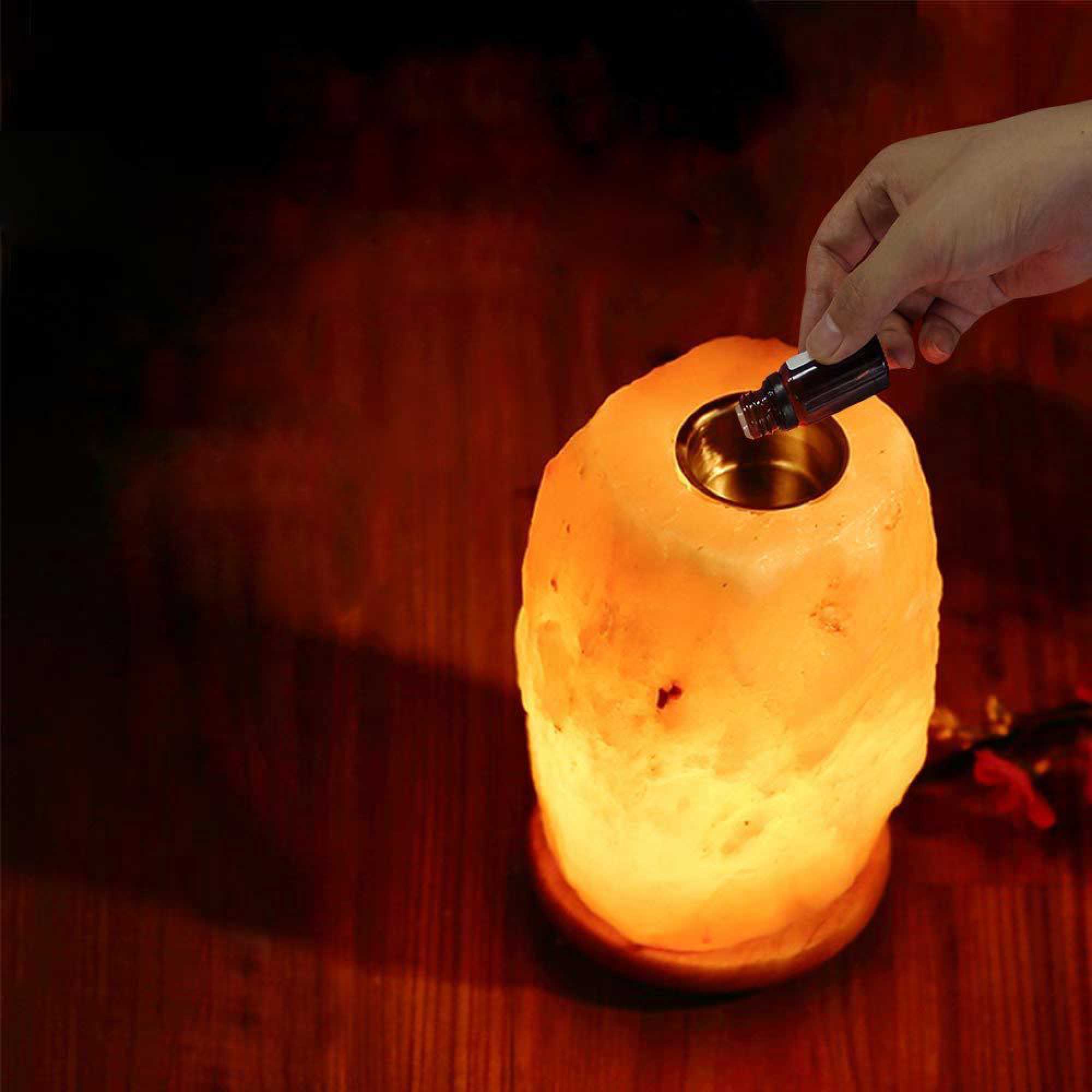 12V 12W 1-2kg Himalayan Pink Salt Diffuser Essential Oil Lamp Aromatherapy On/Off-5