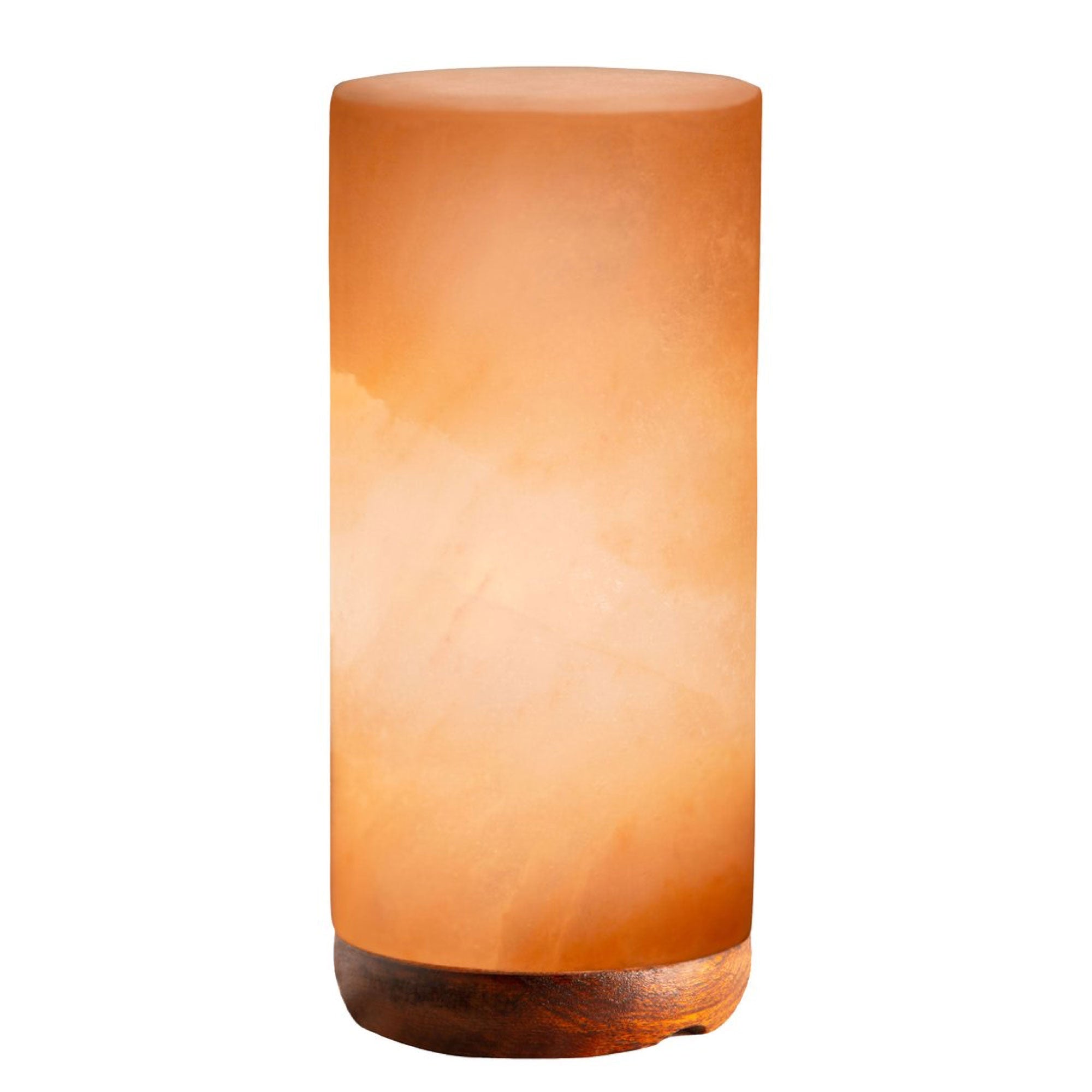 12V 12W Cylinder Himalayan Pink Salt Lamp Carved Rock Crystal Light Bulb On/Off-0
