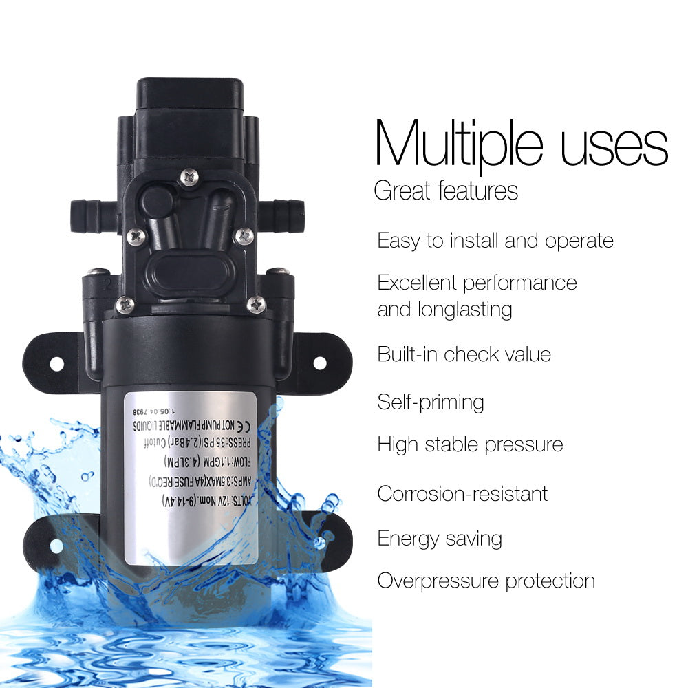 12V Portable Water Pressure Shower Pump-2